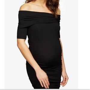 Isabella Oliver Off the Shoulder Maternity Dress